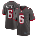Tampa Bay Buccaneers Baker Mayfield Nike Pewter Alternate Game Player Jersey
