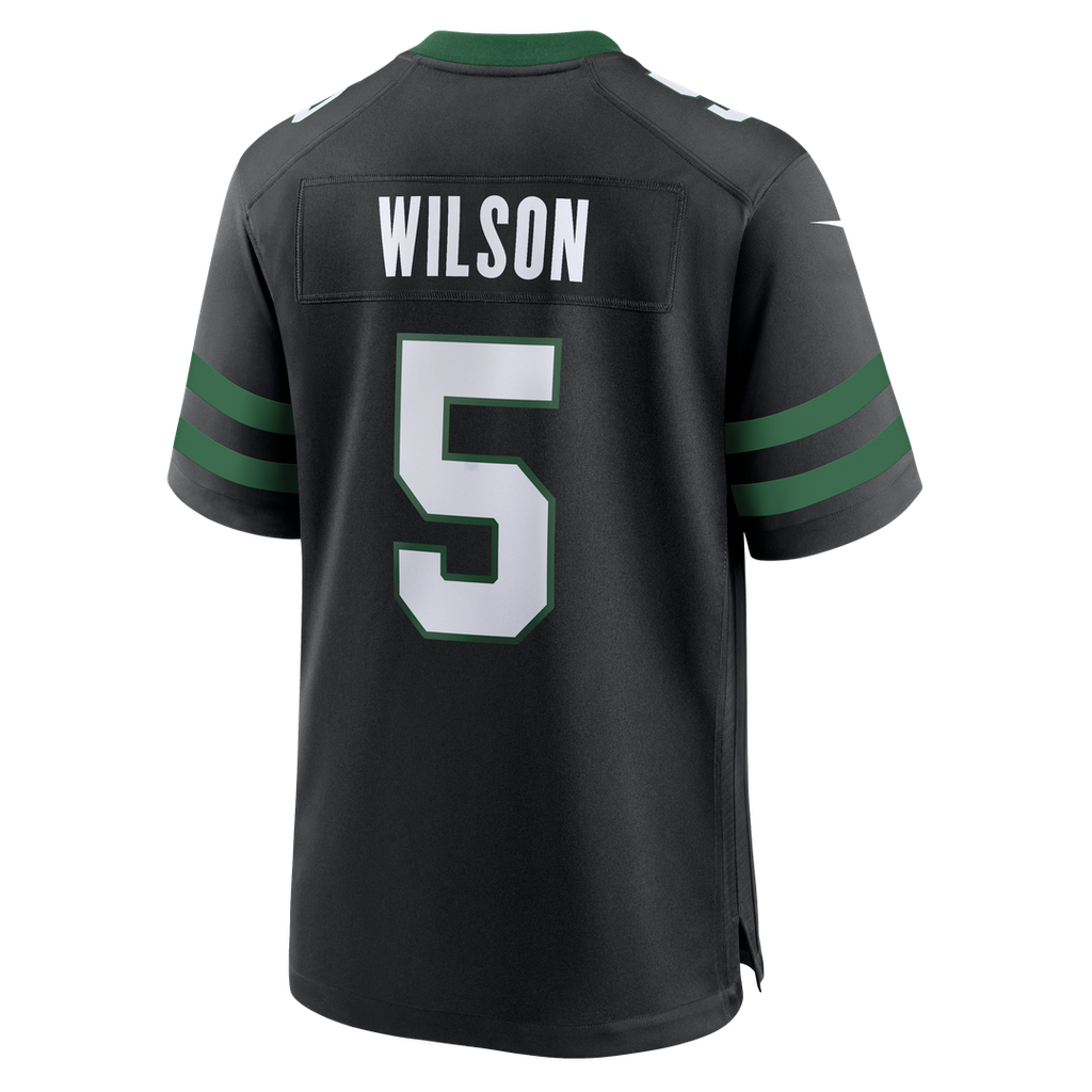 New York Jets Garrett Wilson Nike Legacy Green Game Jersey