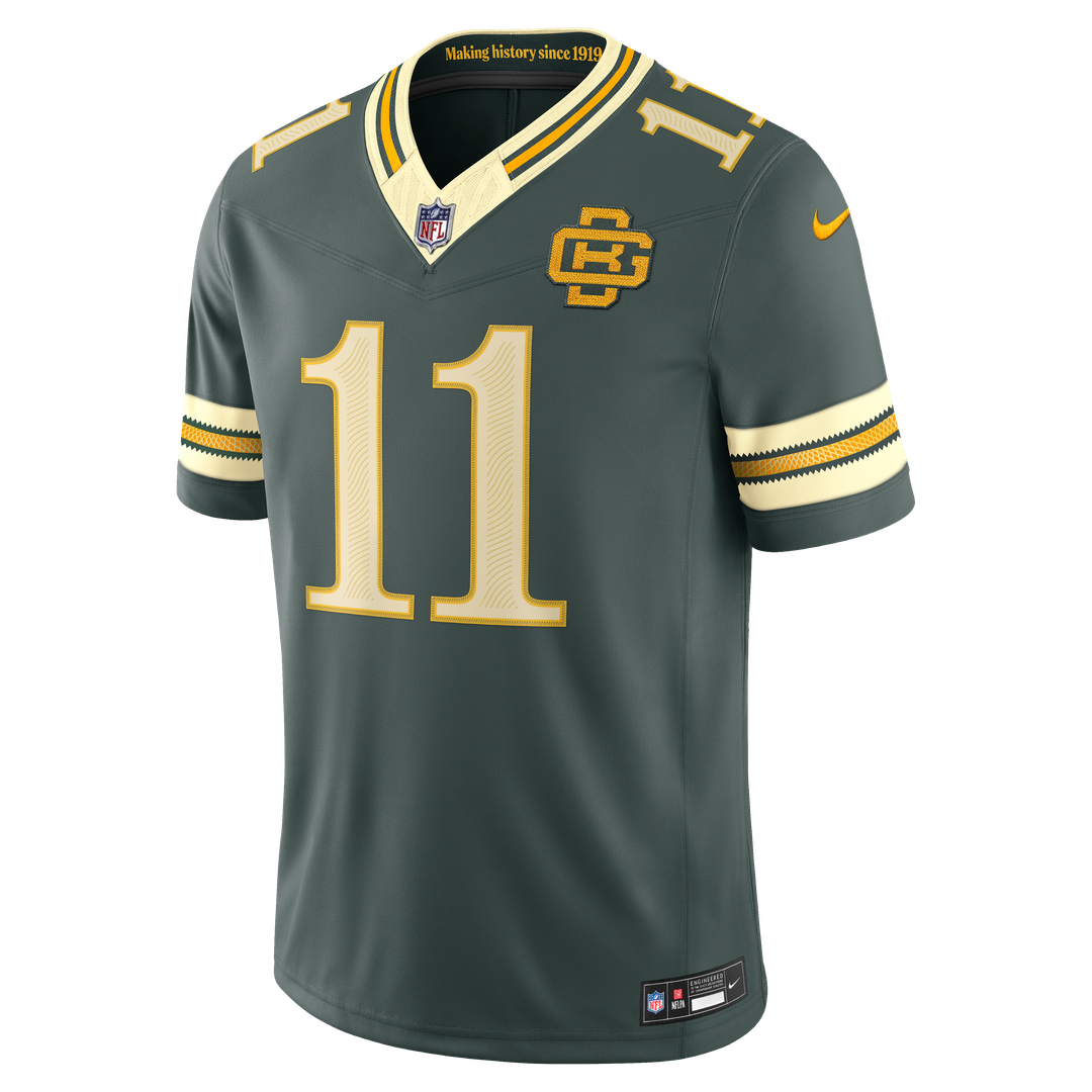 Green Bay Packers Jayden Reed Nike Green 2026 Rivalries Collection Stitched Limited Jersey