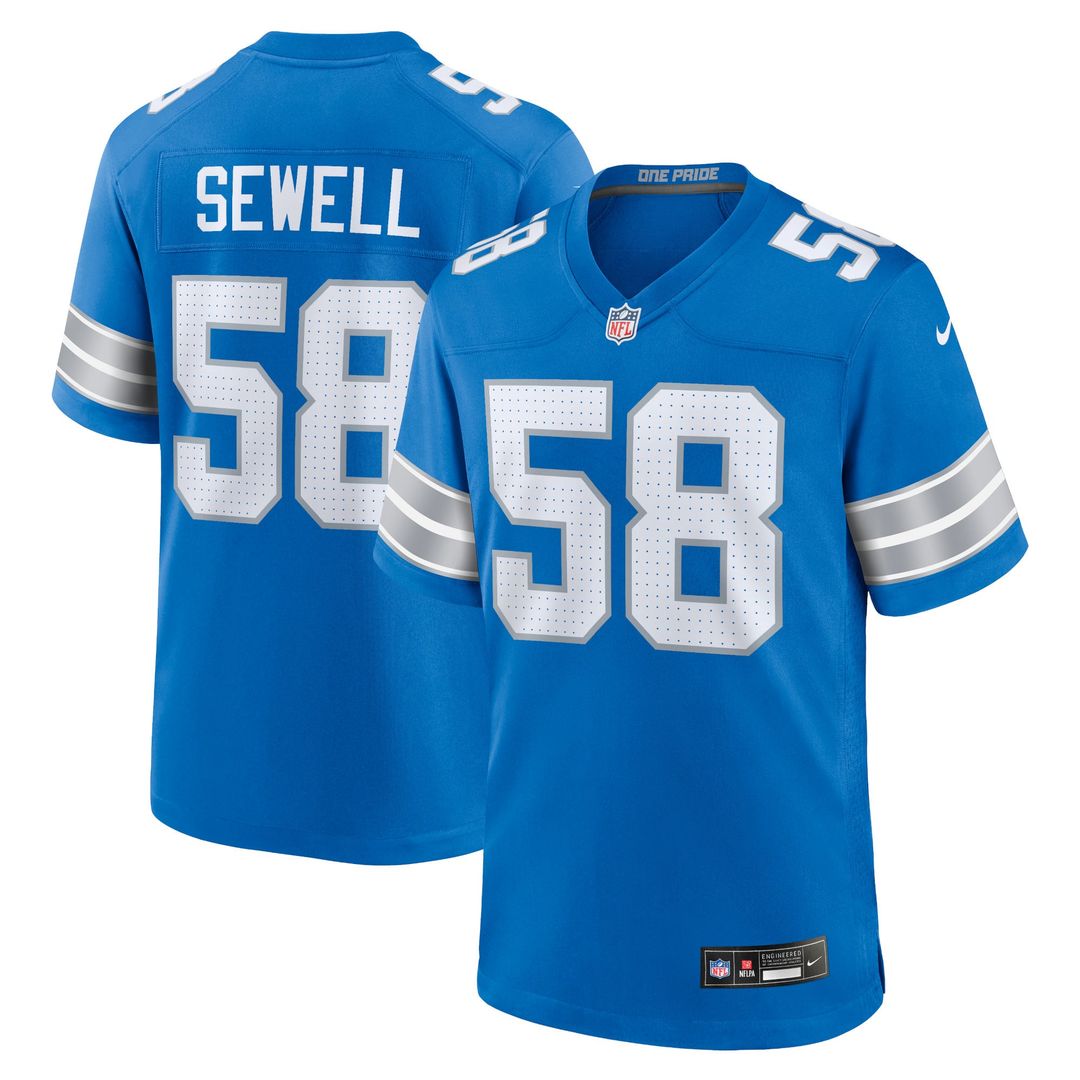 Detroit Lions Penei Sewell Nike Black 2nd Alternate Game Jersey