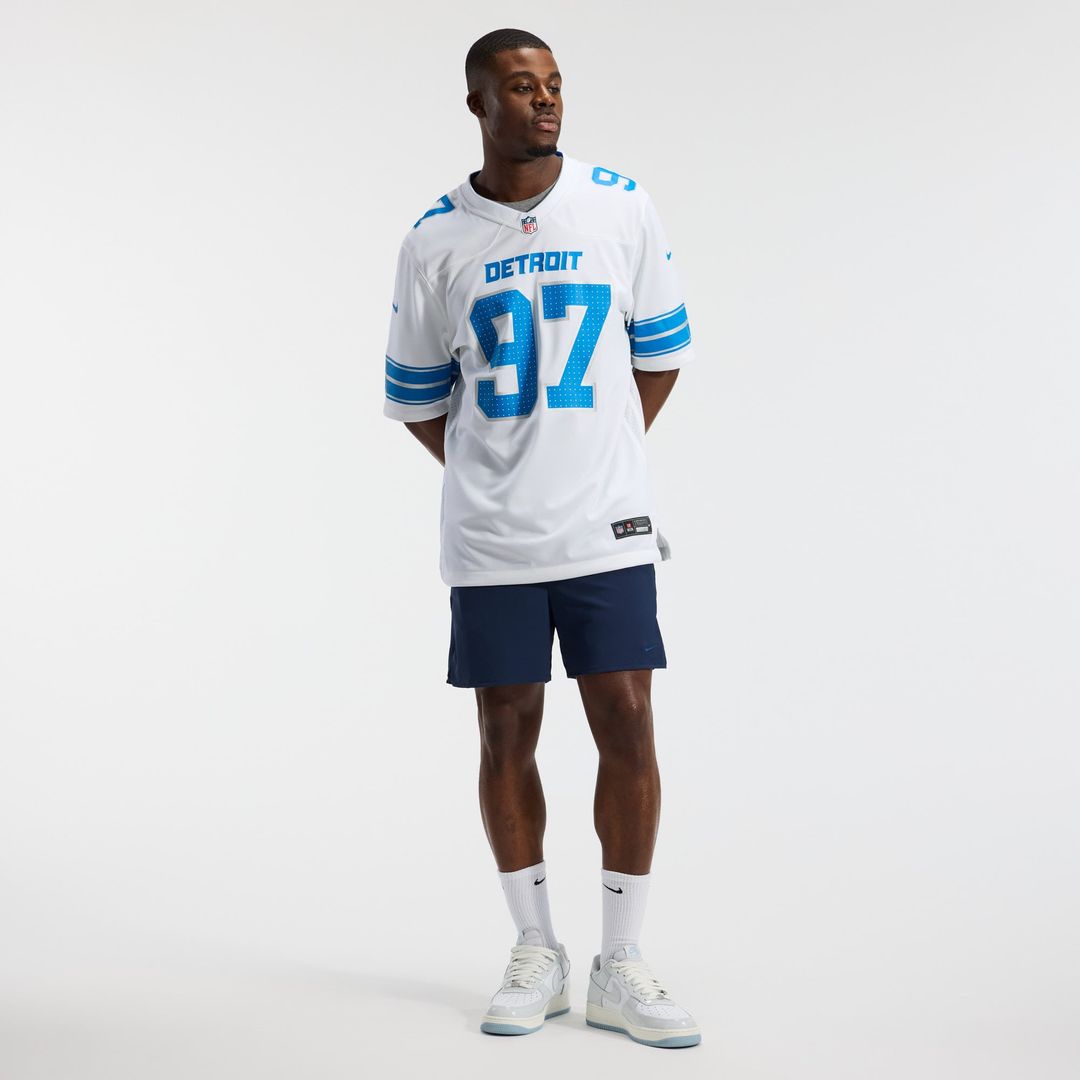 Detroit Lions Aidan Hutchinson Nike Blue Game Jersey