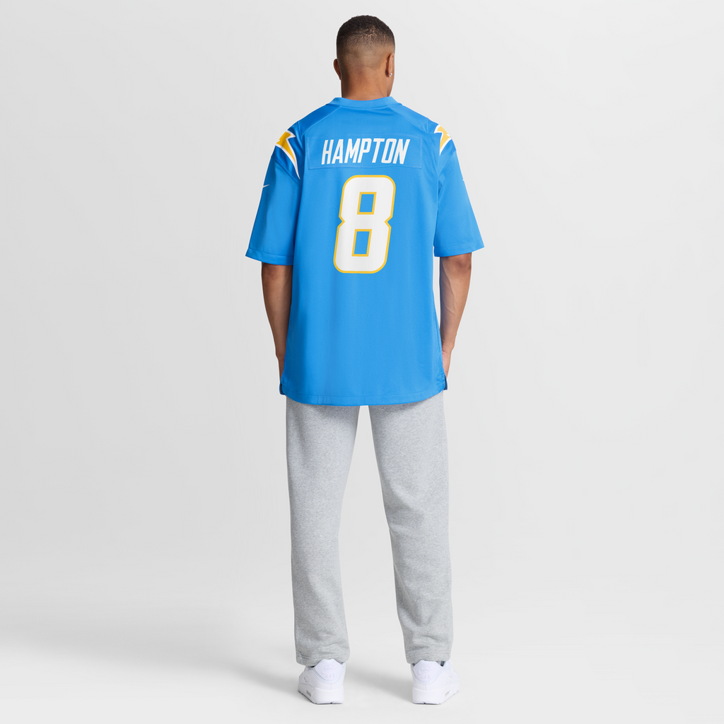 Los Angeles Chargers Omarion Hampton Nike Powder Blue Game Player Jersey