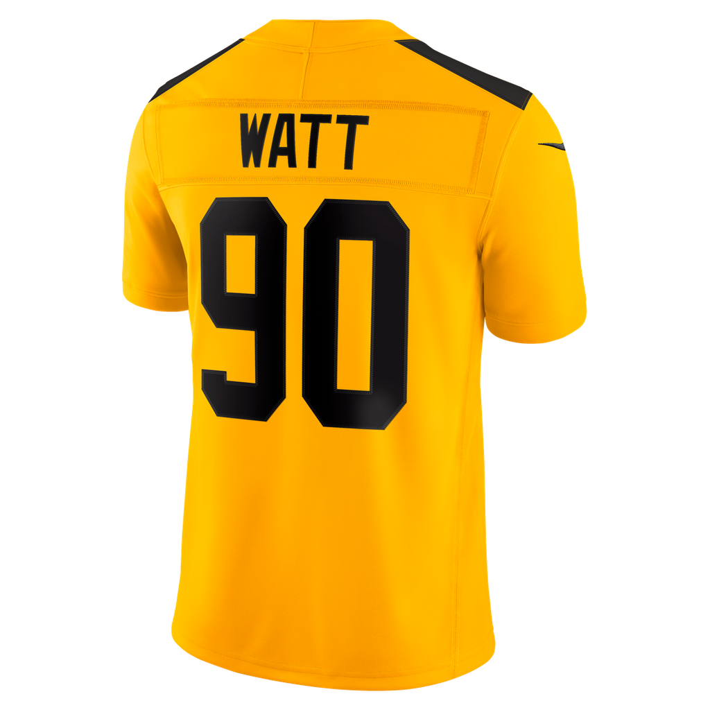 Pittsburgh Steelers T.J. Watt Nike Gold Alternate Vapor F.U.S.E. Stitched Limited Jersey