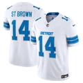 Detroit Lions Amon-Ra St. Brown Nike White Vapor F.U.S.E. Stitched Limited Jersey