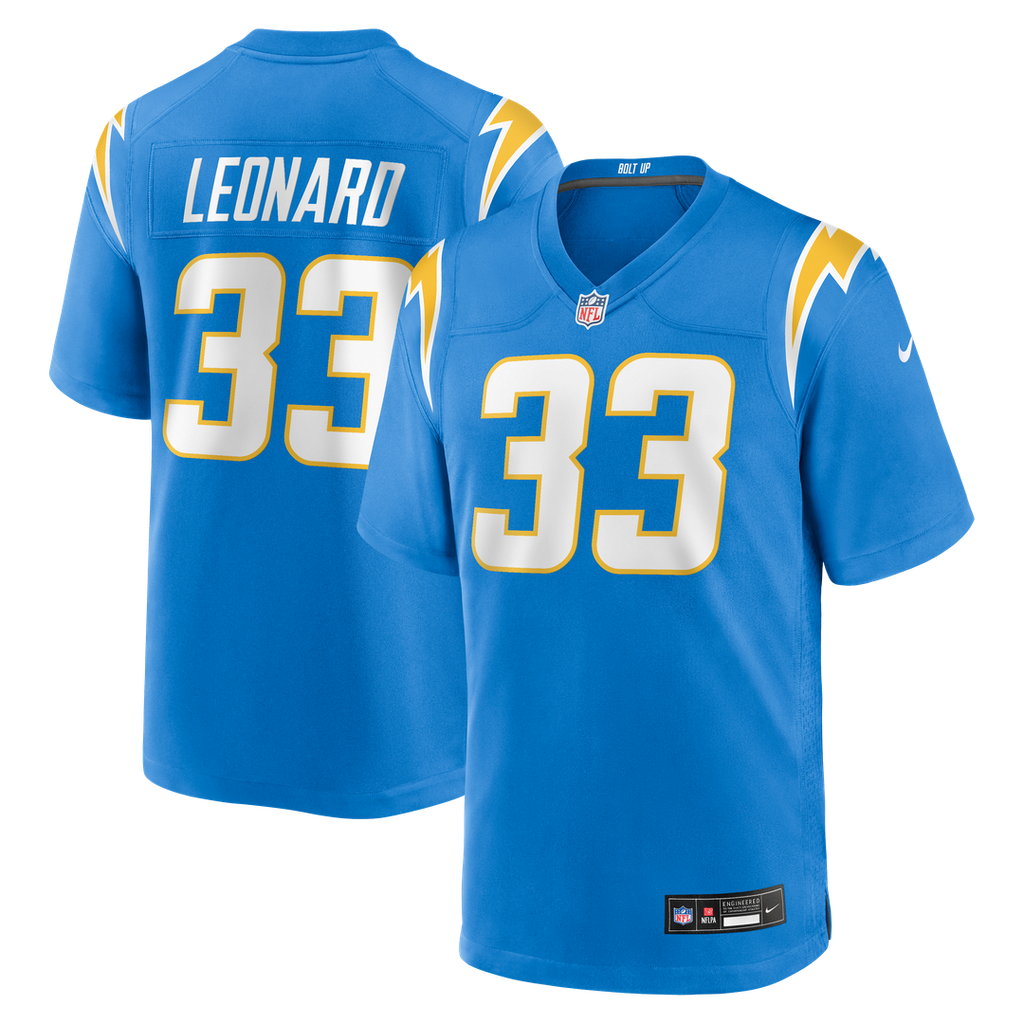 Los Angeles Chargers Deane Leonard Nike Powder Blue Game Player Jersey