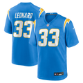 Los Angeles Chargers Deane Leonard Nike Powder Blue Game Player Jersey