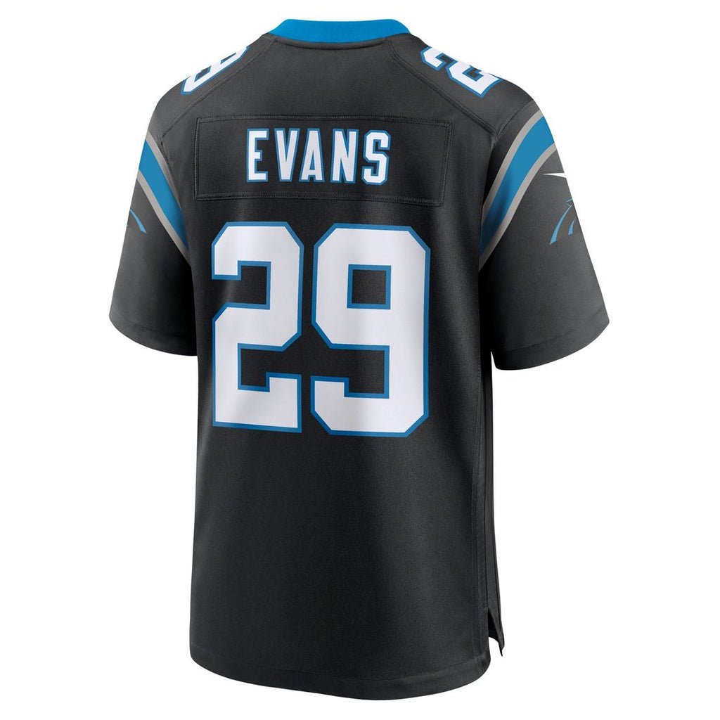 Carolina Panthers Akayleb Evans Nike Black Team Game Jersey