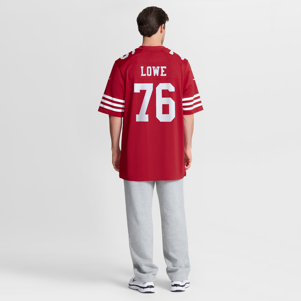 San Francisco 49ers Vederian Lowe Nike Scarlet Team Game Jersey