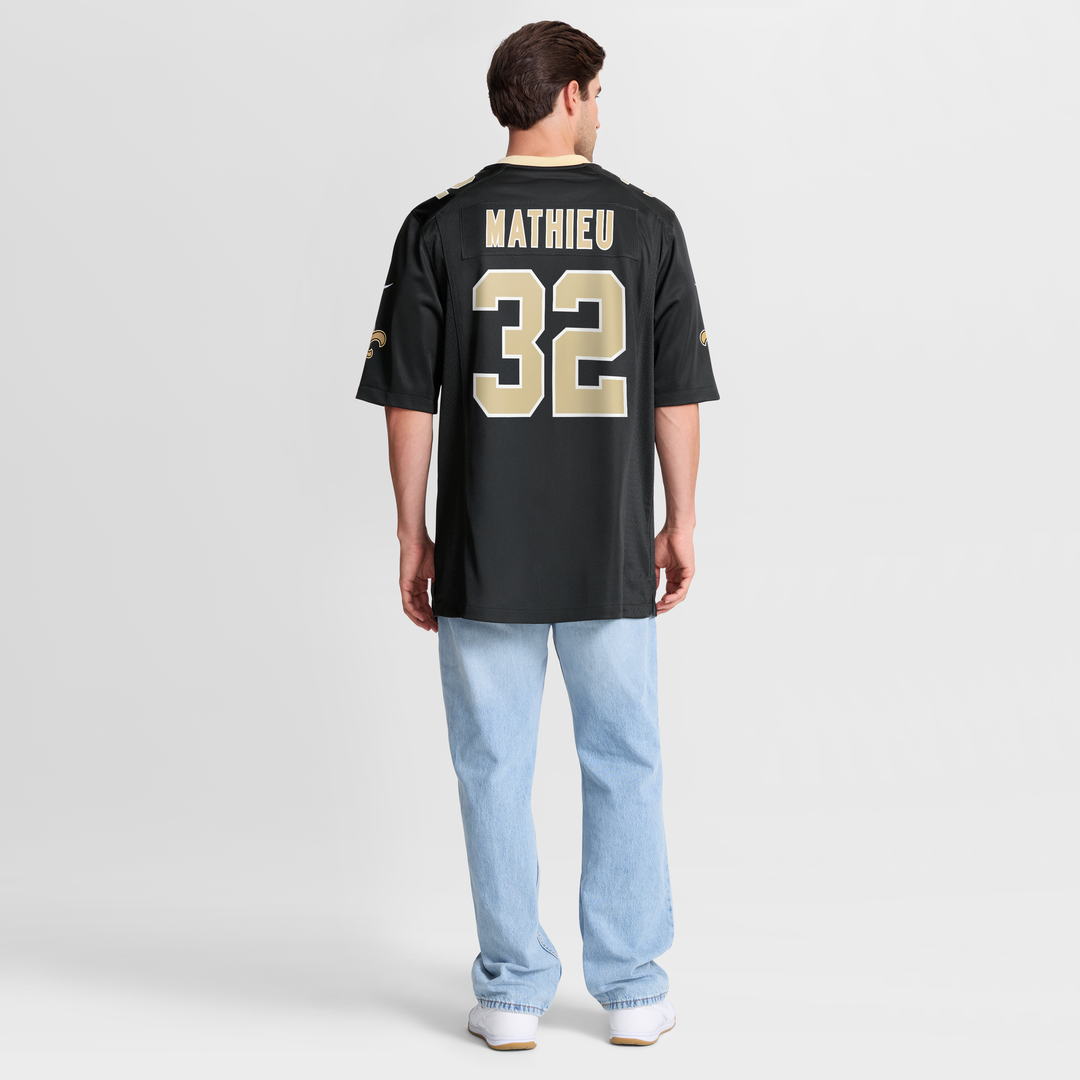 New Orleans Saints Tyrann Mathieu Nike Black Game Jersey