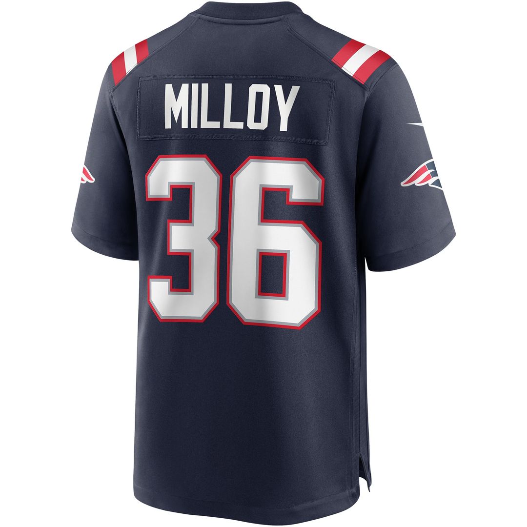 New England Patriots Lawyer Milloy Nike Navy Game Retired Player Jersey