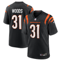 Cincinnati Bengals Ickey Woods Nike Black Retired Player Game Jersey
