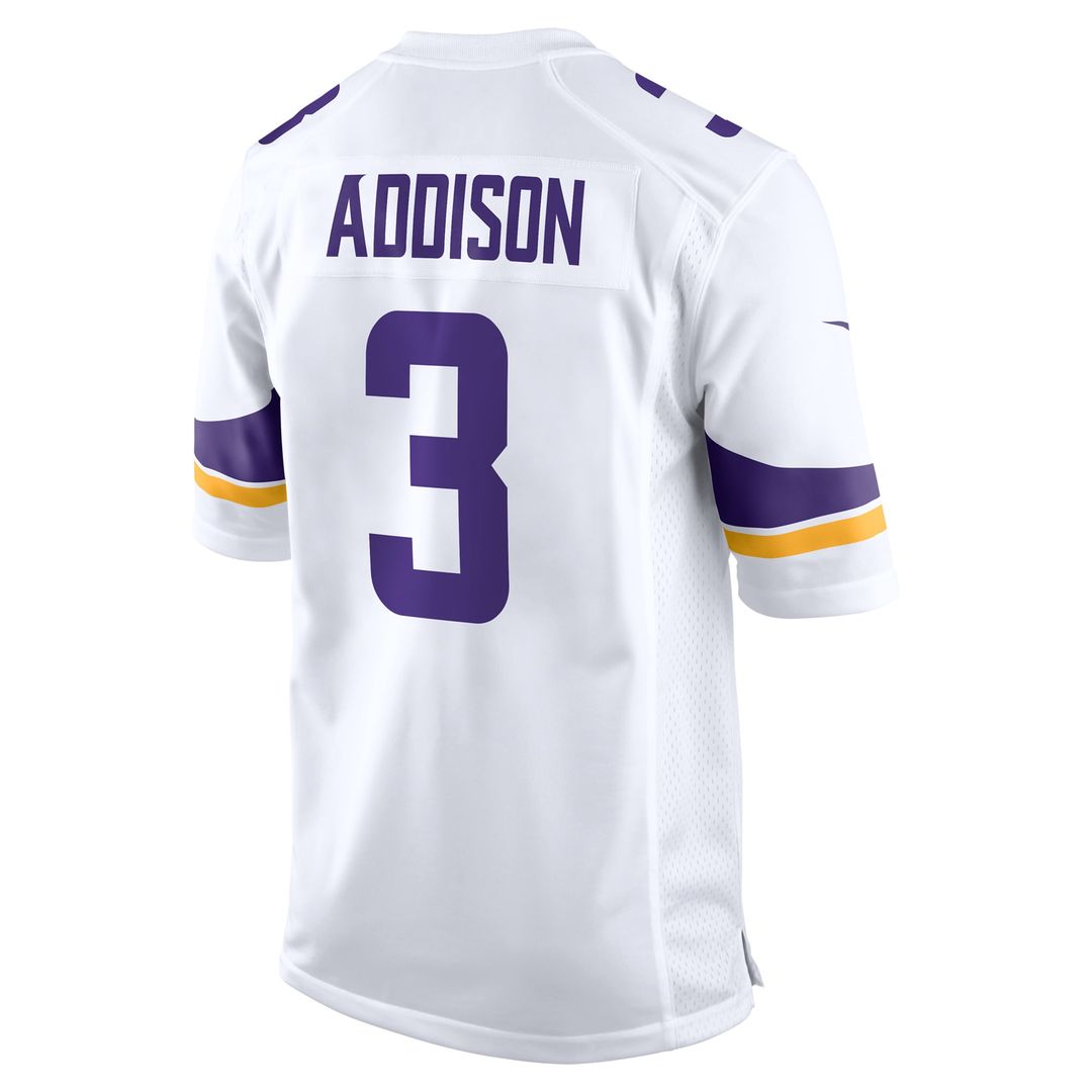 Minnesota Vikings Jordan Addison Nike White Away Game Jersey