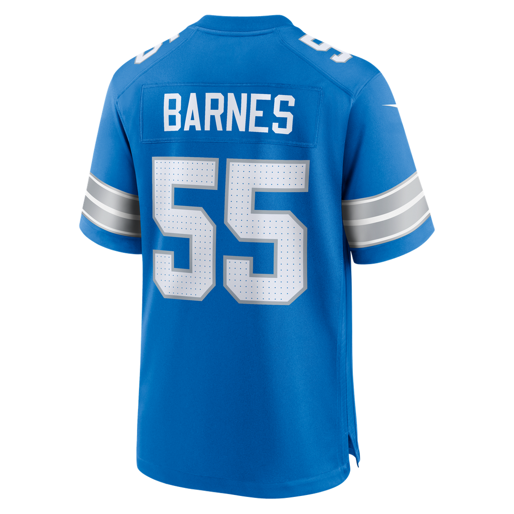 Detroit Lions Derrick Barnes Nike Blue Team Game Jersey