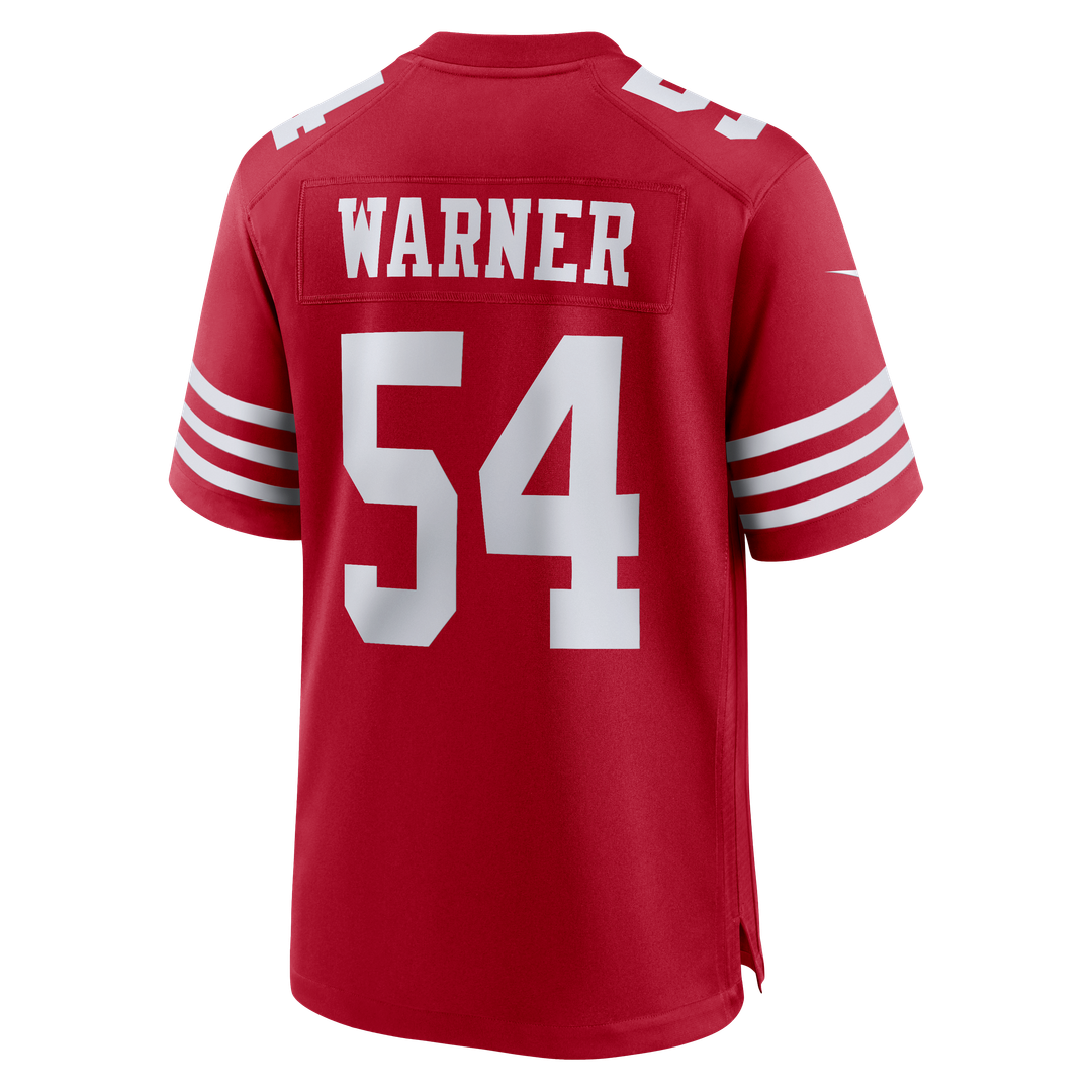San Francisco 49ers Fred Warner Nike White 80th Anniversary Game Jersey