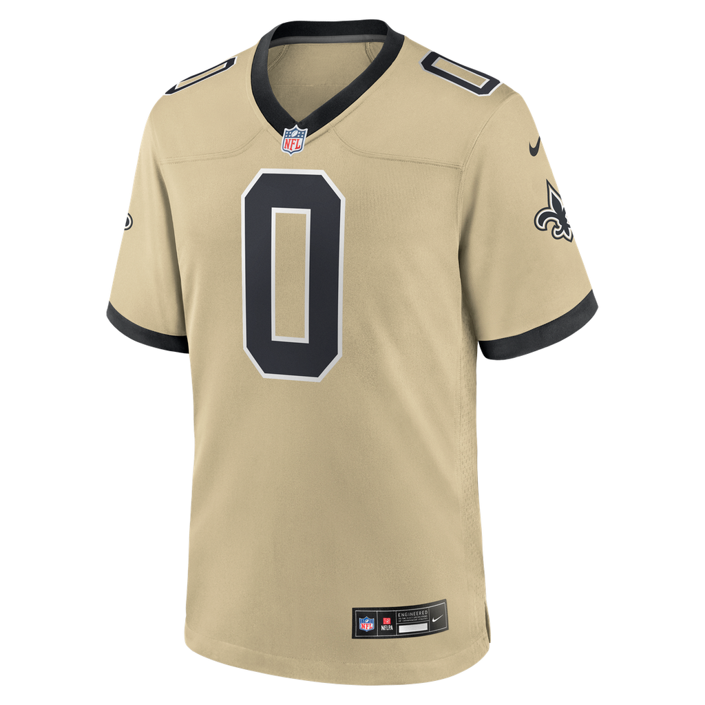 New Orleans Saints Jordyn Tyson Nike Black Team Game Jersey