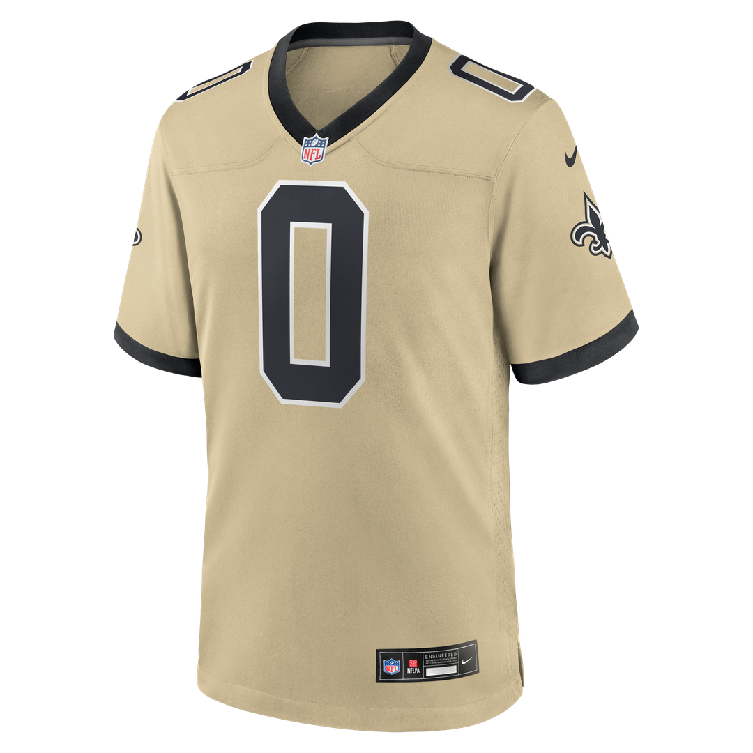 New Orleans Saints Jordyn Tyson Nike Black Team Game Jersey