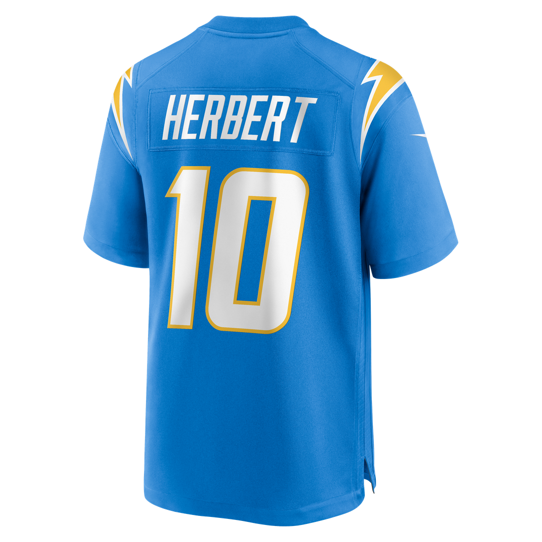 Los Angeles Chargers Justin Herbert Nike Gold Alternate Charger Power Game Player Jersey