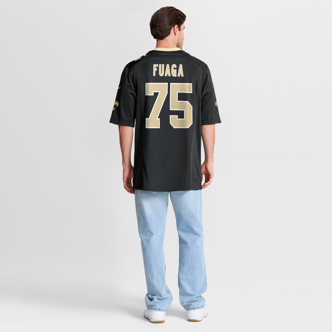 New Orleans Saints Taliese Fuaga Nike Black Player Game Jersey