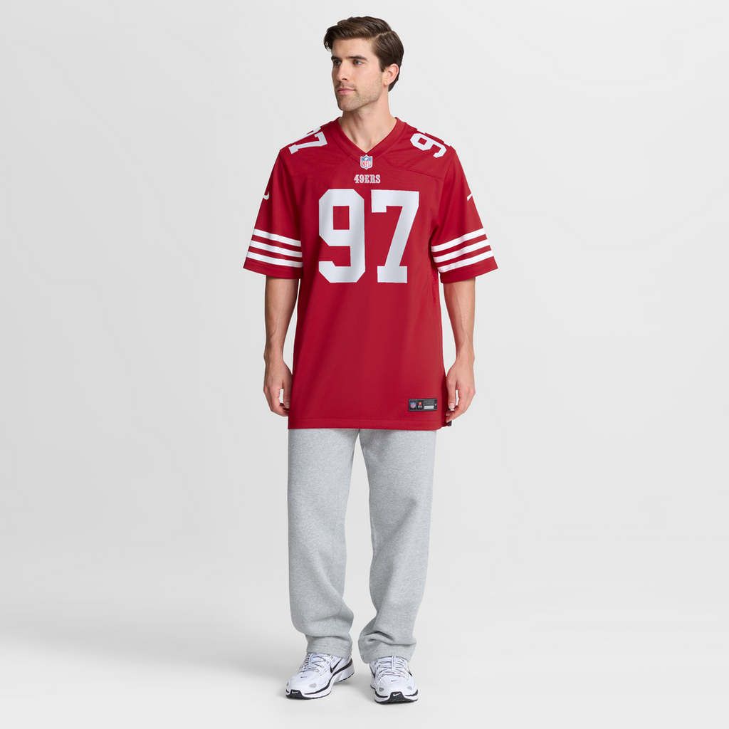 San Francisco 49ers Nick Bosa Nike Scarlet Team Game Jersey