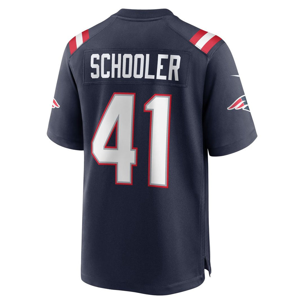 New England Patriots Brenden Schooler Nike Navy Game Player Jersey