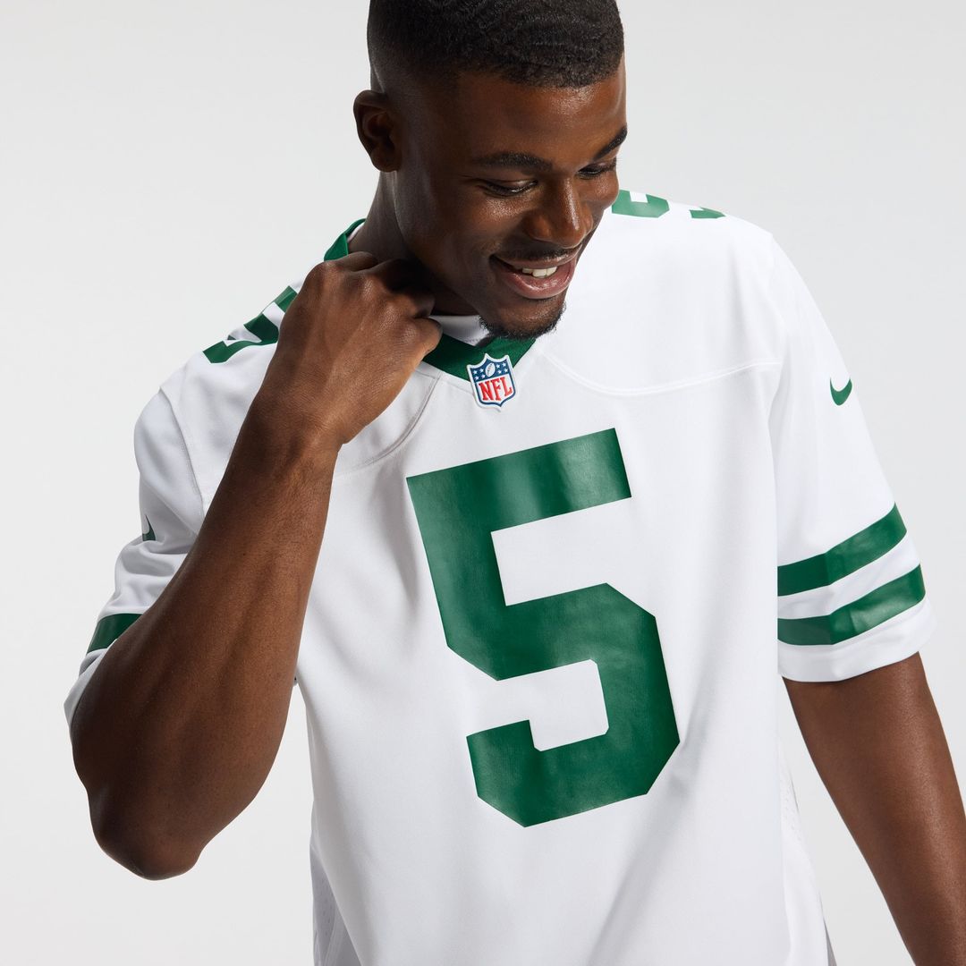 New York Jets Garrett Wilson Nike Legacy White Game Jersey