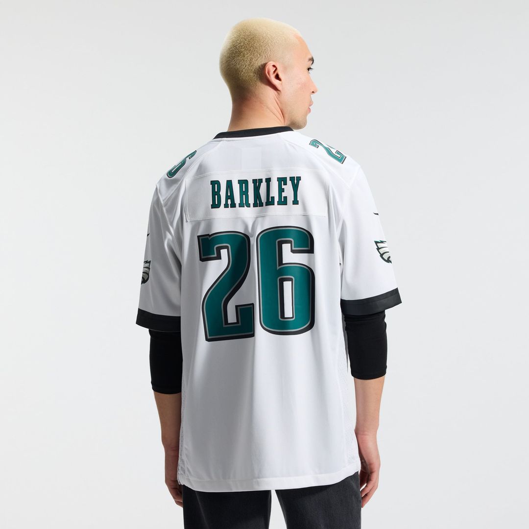 Philadelphia Eagles Saquon Barkley Nike Midnight Green Team Game Jersey