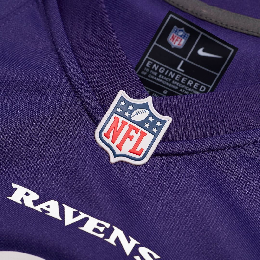 Baltimore Ravens Number 1 Dad Nike Purple Game Jersey