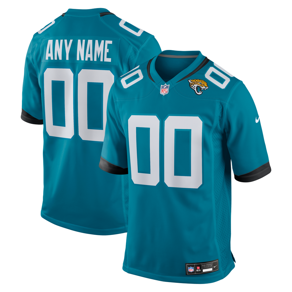 Jacksonville Jaguars Nike Teal Custom Game Jersey