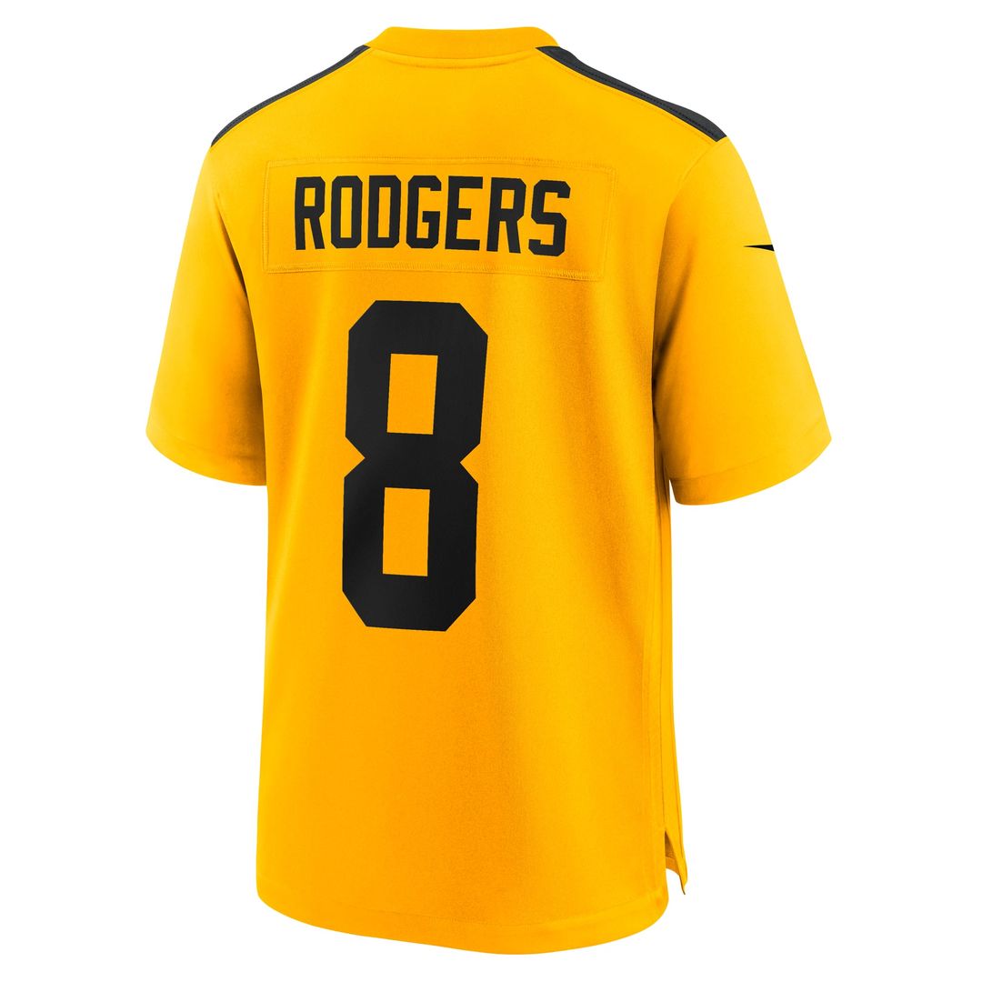 Pittsburgh Steelers Aaron Rodgers Nike Gold Alternate 1933 Throwback Game Jersey