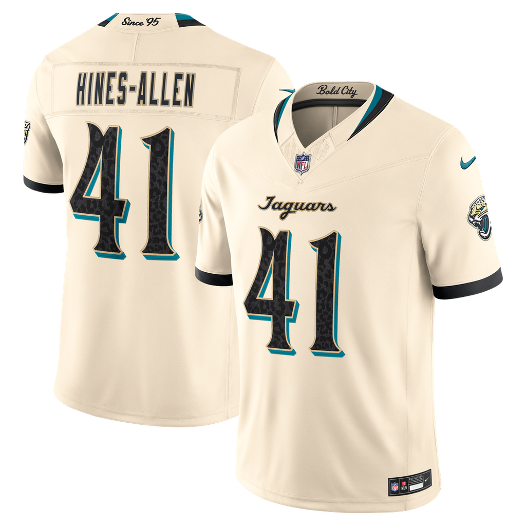 Jacksonville Jaguars Josh Hines-Allen Nike Natural 2026 Rivalries Collection Stitched Limited Jersey