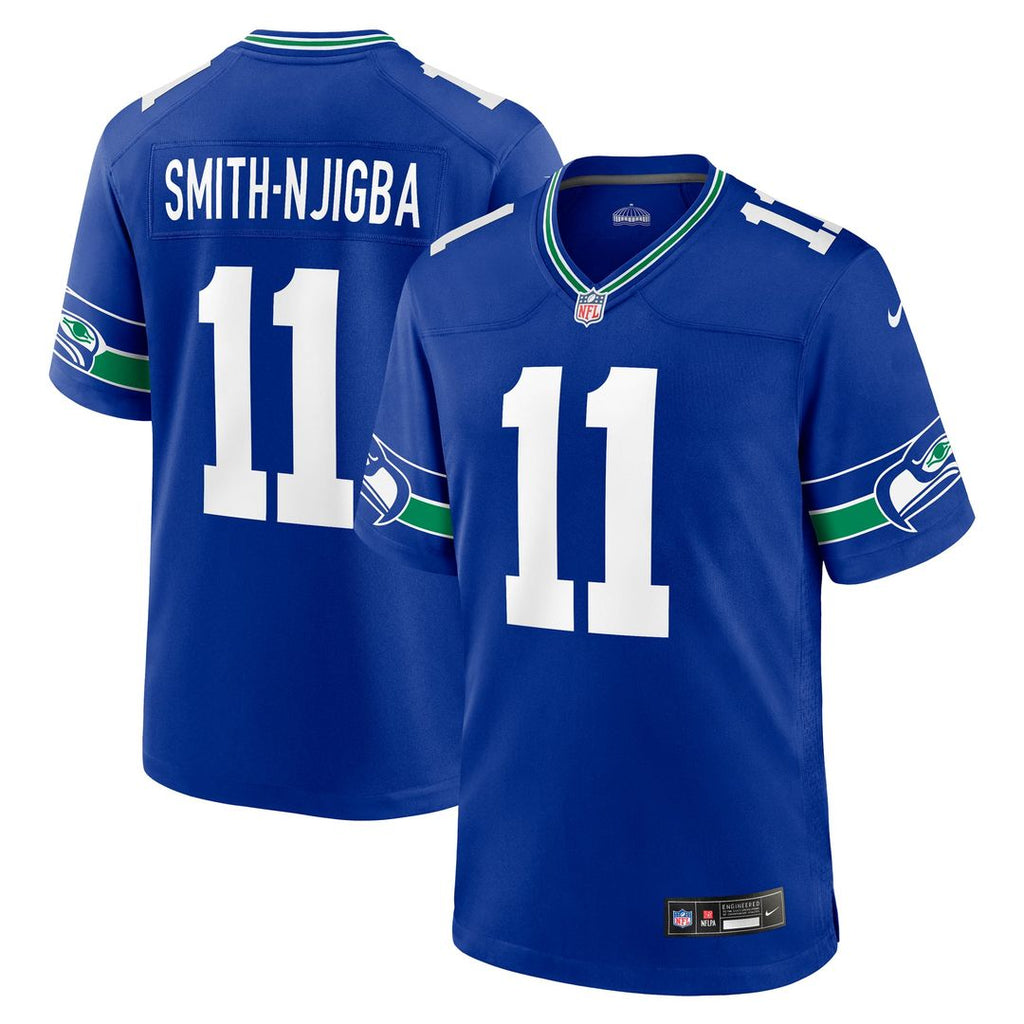 Seattle Seahawks Jaxon Smith-Njigba Nike Royal Throwback Player Game Jersey