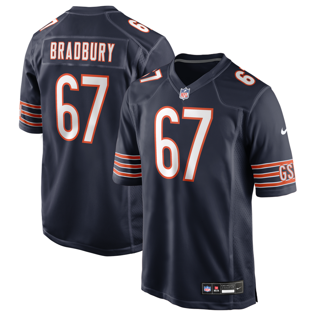 Chicago Bears Garrett Bradbury Nike Navy Team Game Jersey