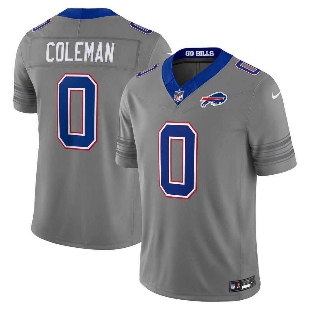 Buffalo Bills Keon Coleman Nike Gray Nickel City Vapor F.U.S.E. Stitched Limited Jersey