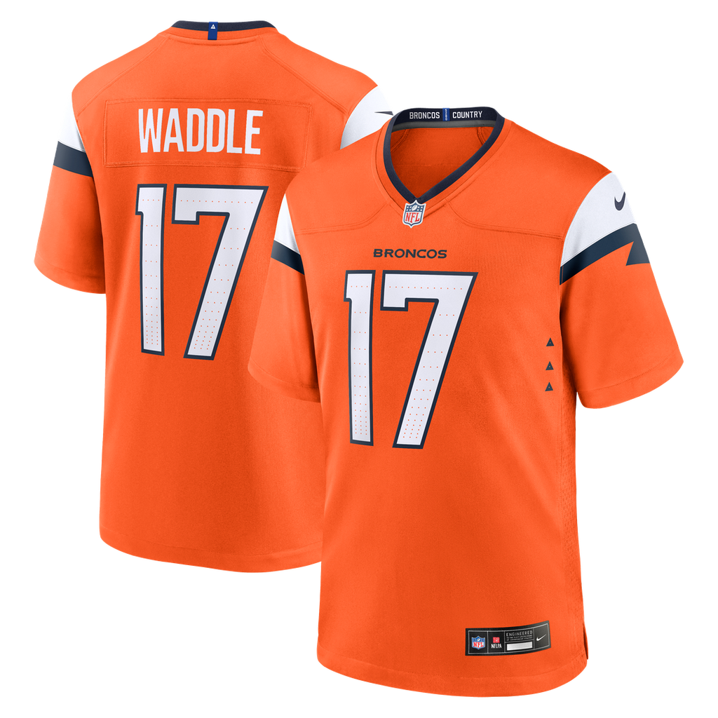 Denver Broncos Jaylen Waddle Nike Orange Game Jersey