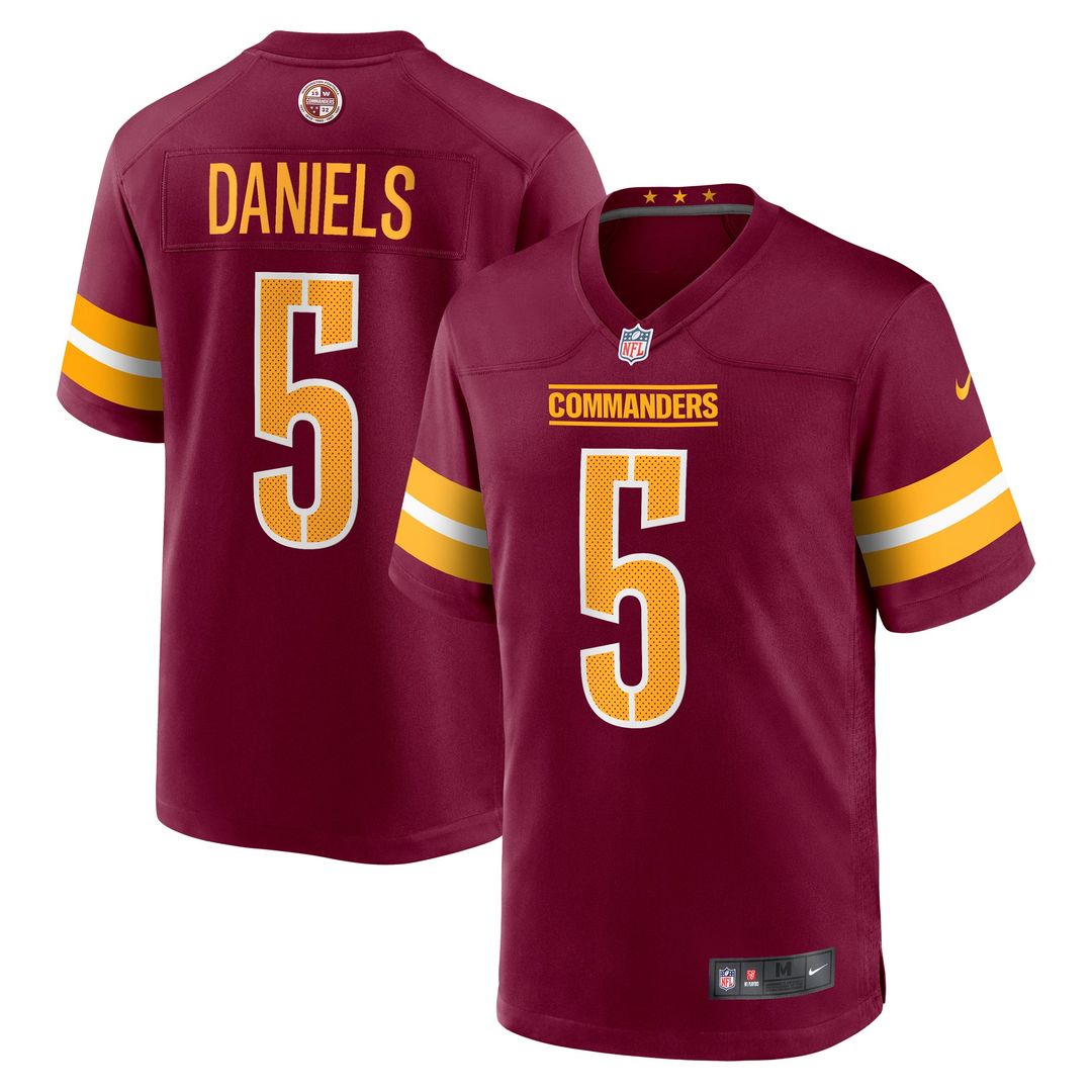 Washington Commanders Jayden Daniels Nike White Player Game Jersey