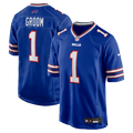 Buffalo Bills Number 1 Groom Nike Royal Game Jersey
