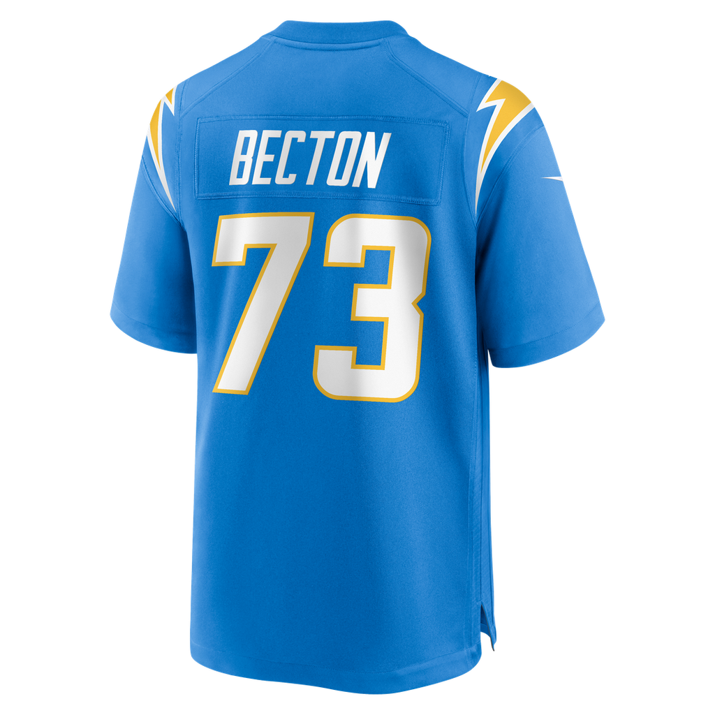 Los Angeles Chargers Mekhi Becton Nike Powder Blue Team Game Jersey