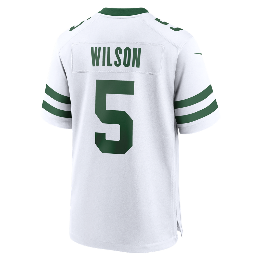 New York Jets Garrett Wilson Nike Legacy Black Alternate Game Jersey