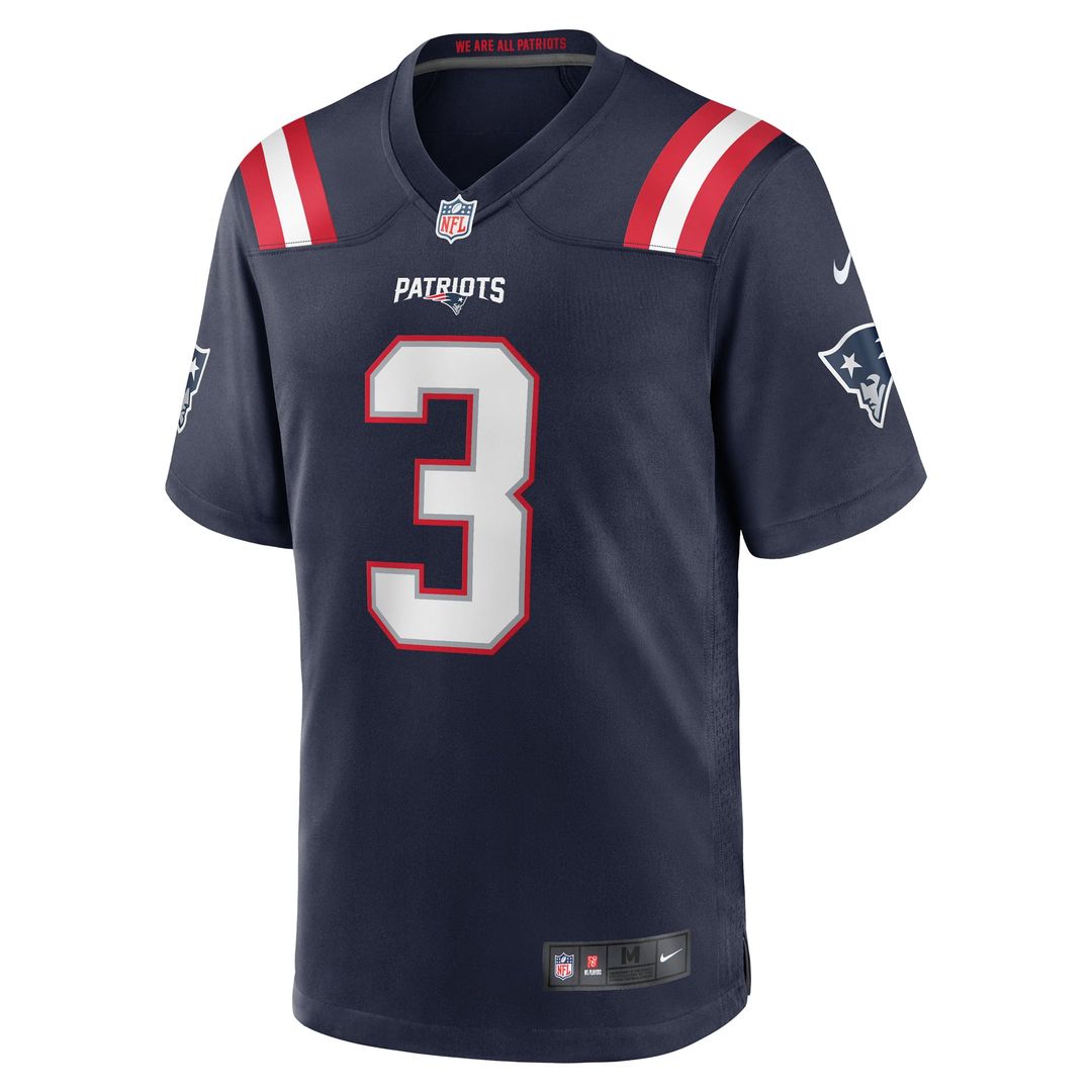 New England Patriots Demario Douglas Nike Navy Game Jersey