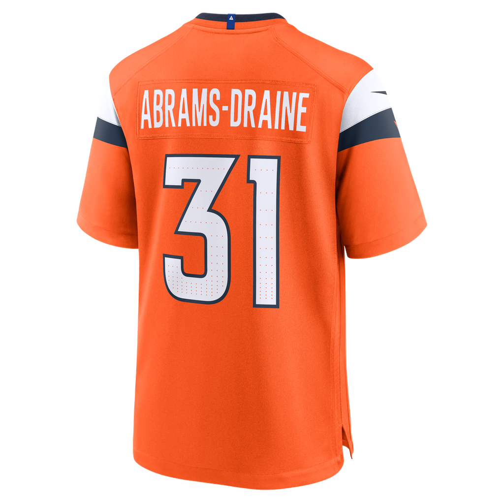 Denver Broncos Kris Abrams-Draine Nike Orange Team Game Jersey