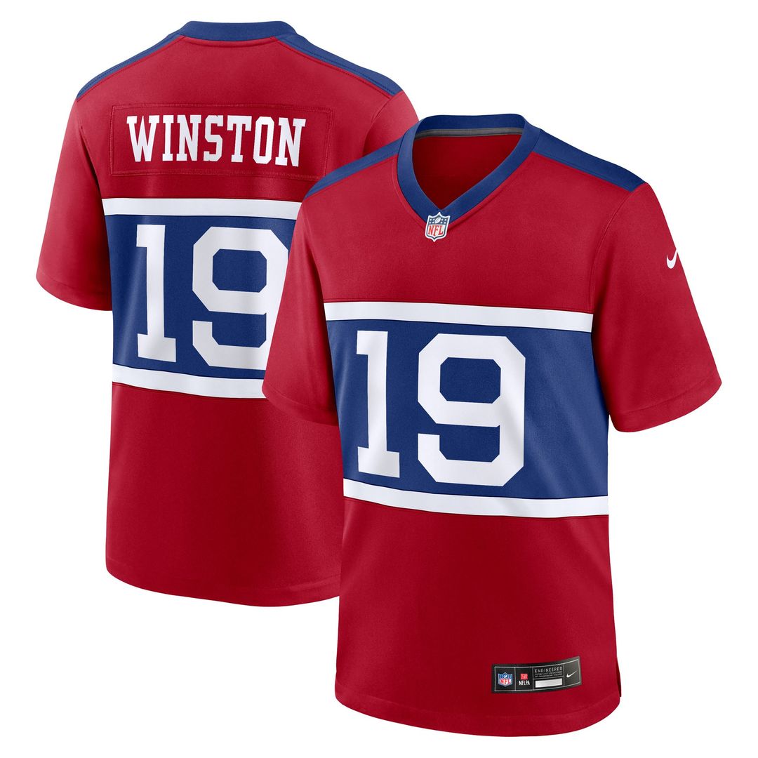 New York Giants Jameis Winston Nike Century Red Alternate Game Jersey