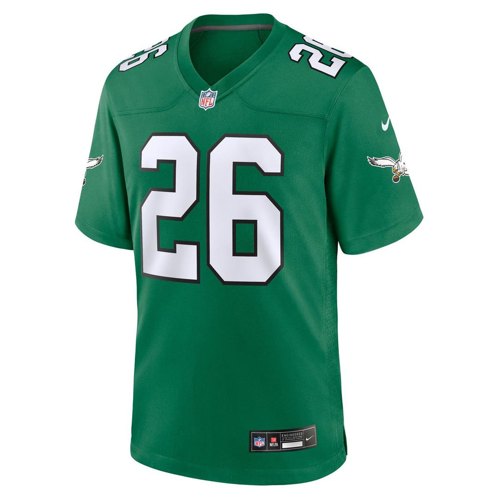 Philadelphia Eagles Saquon Barkley Nike Midnight Green Team Game Jersey