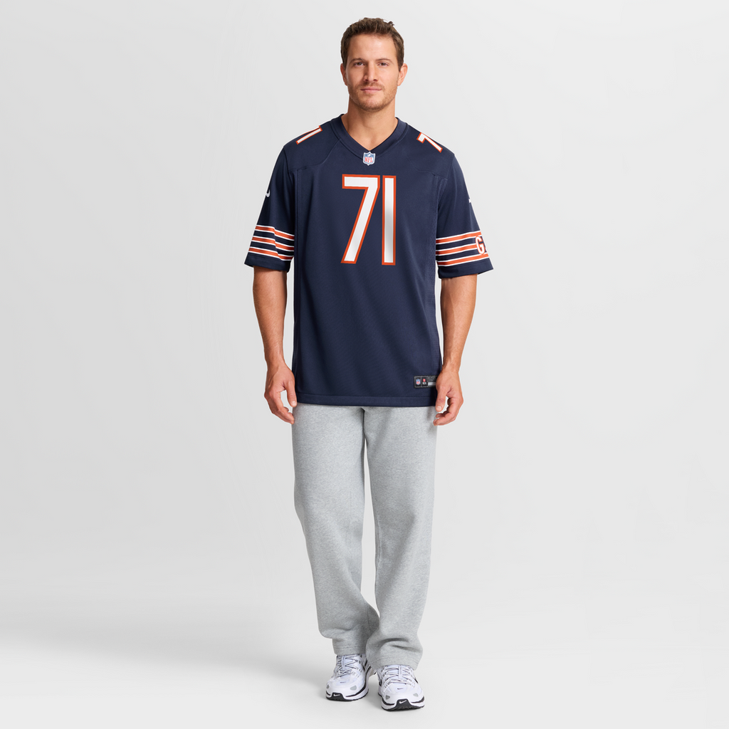 Chicago Bears Ryan Bates Nike Navy Game Jersey
