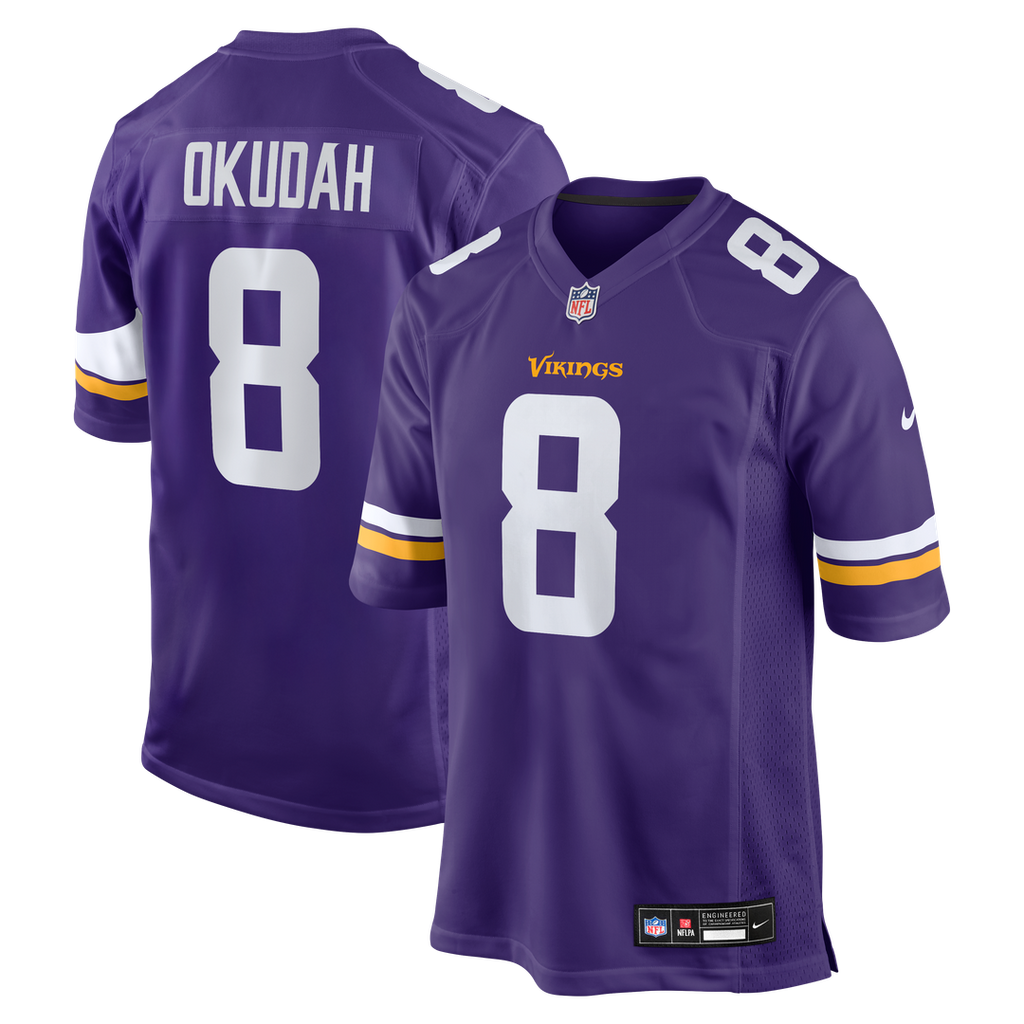 Minnesota Vikings Jeff Okudah Nike Purple Team Game Jersey