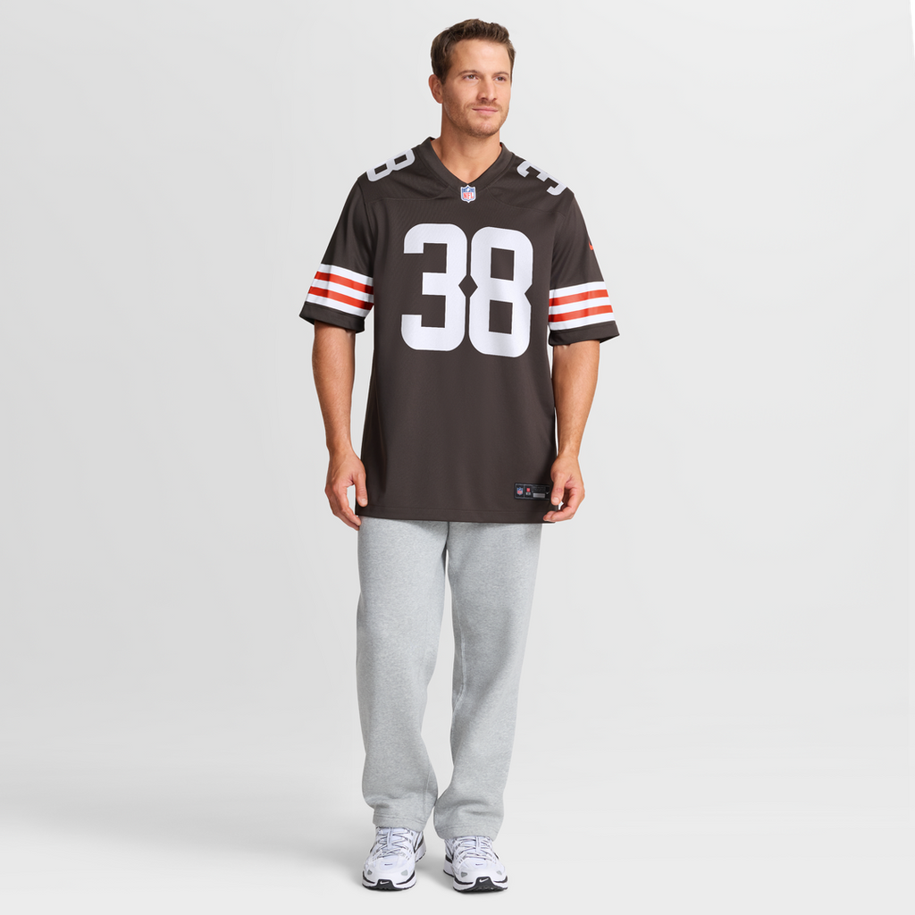 Cleveland Browns Jaleel McLaughlin Nike Brown Team Game Jersey