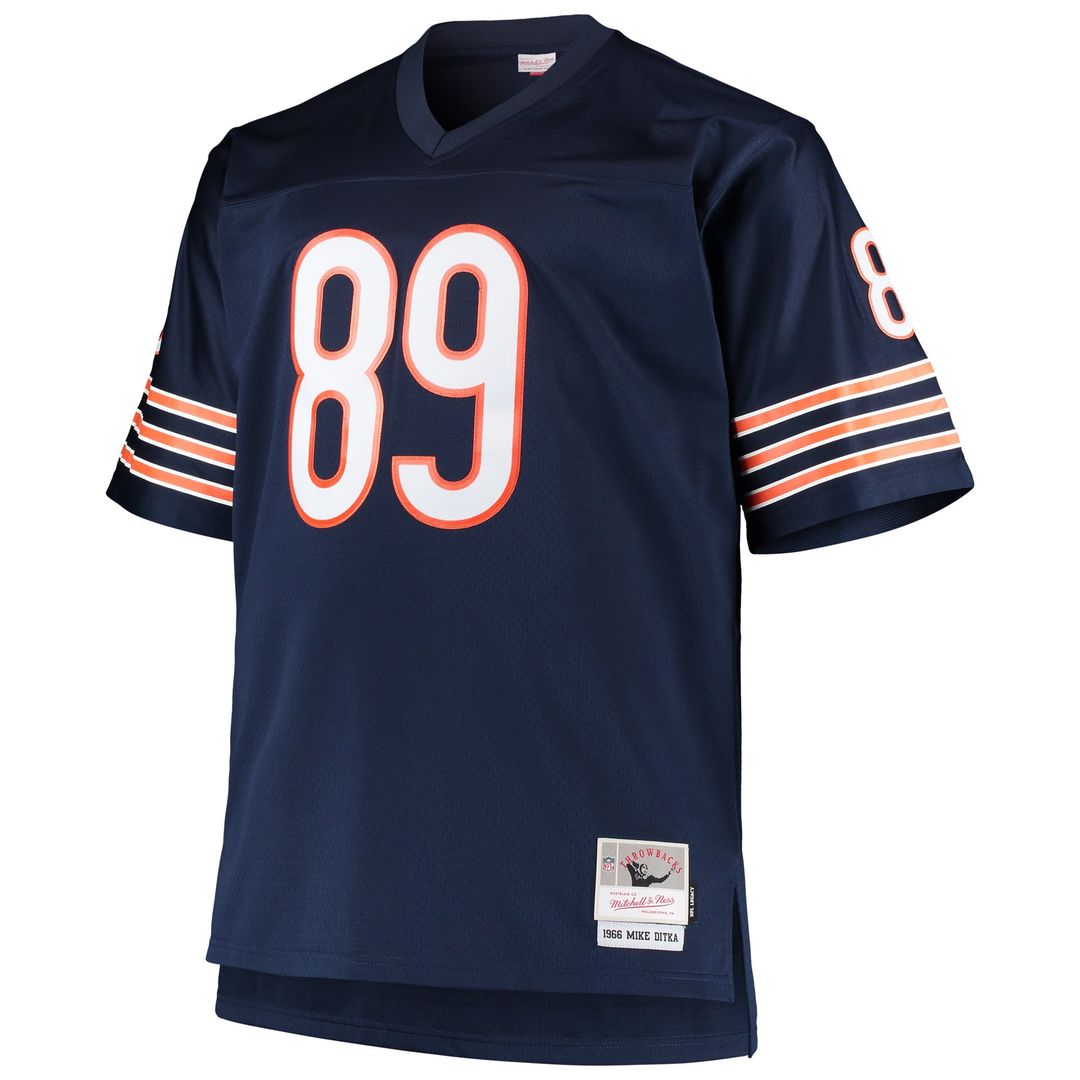 Chicago Bears Mike Ditka Mitchell & Ness Navy Big & Tall 1966 Retired Player Replica Jersey