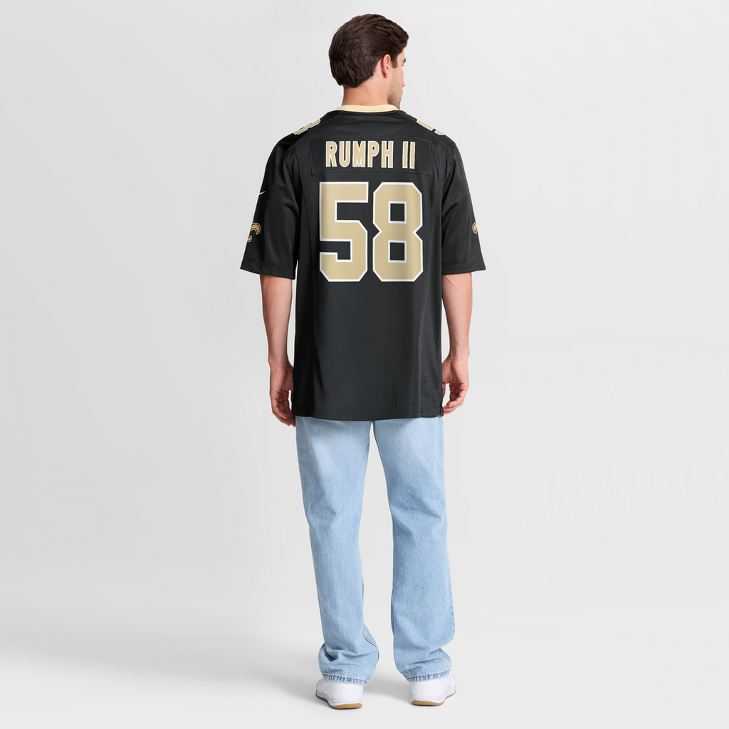 New Orleans Saints Chris Rumph II Nike Black Team Game Jersey