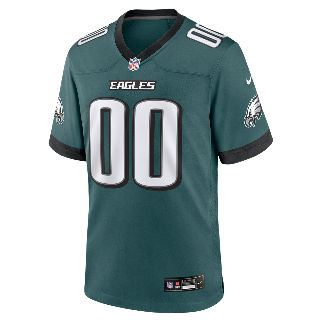 Philadelphia Eagles Nike Black Alternate Custom Game Jersey