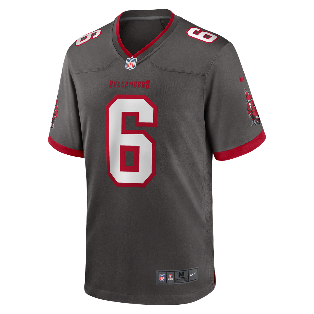 Tampa Bay Buccaneers Baker Mayfield Nike Pewter Alternate Game Player Jersey