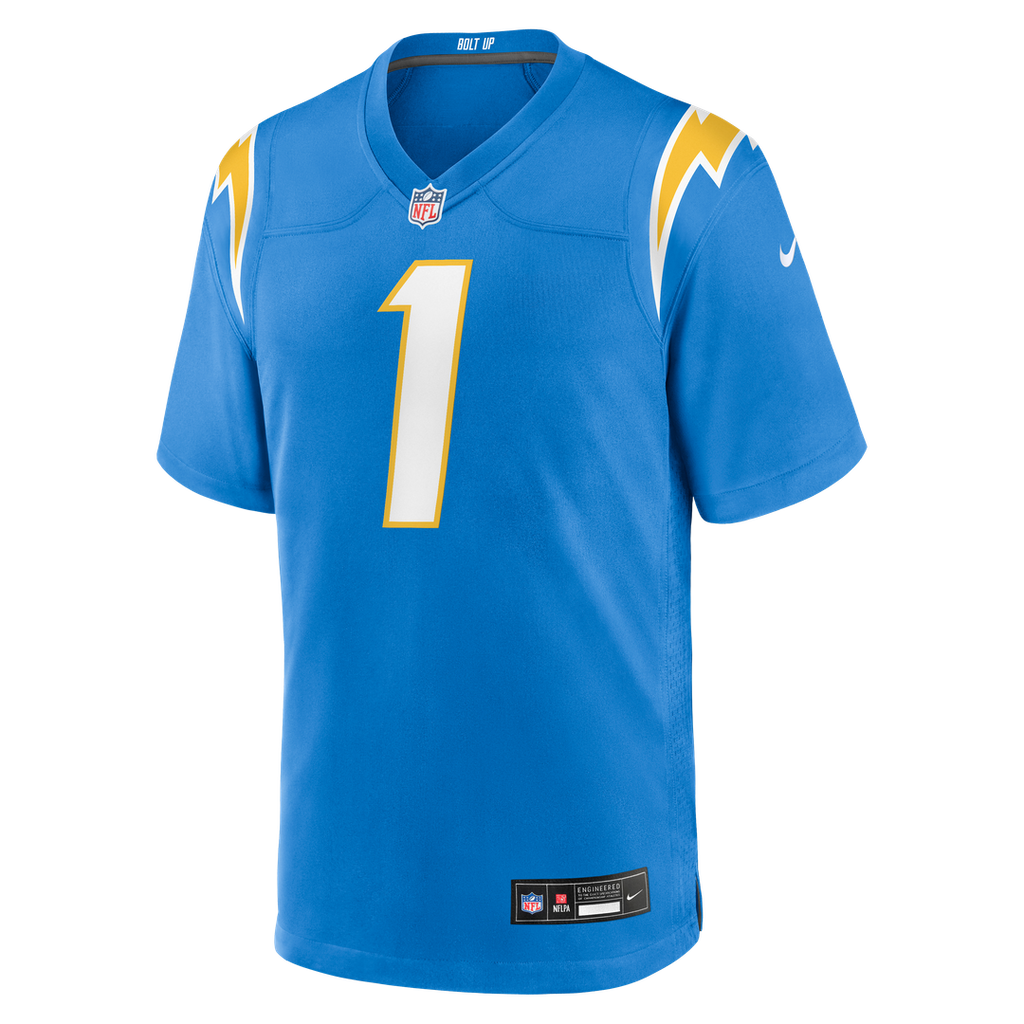 Los Angeles Chargers Number 1 Groom Nike Powder Blue Game Jersey